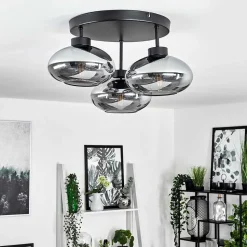 Plafonnier Haikala Noir, 3 Lumieres