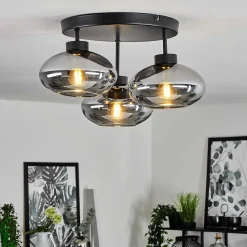 Plafonnier Haikala Noir, 3 Lumieres