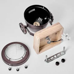 Plafonnier Herford Bois Clair, Cuivre, 1 Lumiere