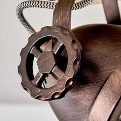 Plafonnier Herford Bois Clair, Cuivre, 1 Lumiere