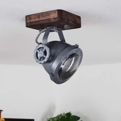 Plafonnier Herford Bois Fonce, 1 Lumiere