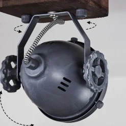 Plafonnier Herford Bois Fonce, 1 Lumiere