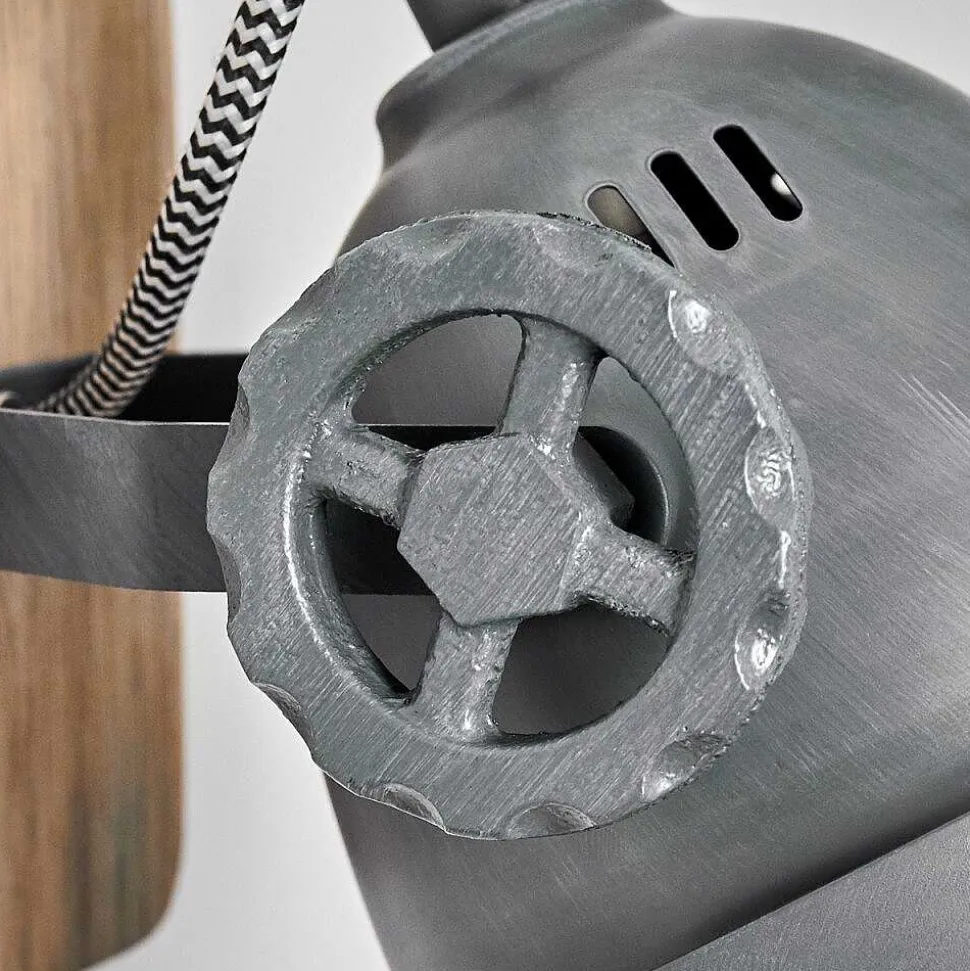 Plafonnier Herford Gris, Bois Clair, 1 Lumiere