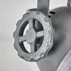 Plafonnier Herford Gris, Bois Clair, 2 Lumieres