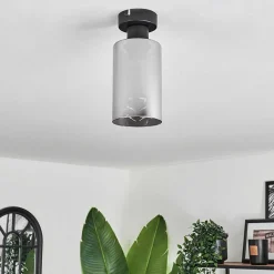 Plafonnier Hunouri Noir, 1 Lumiere