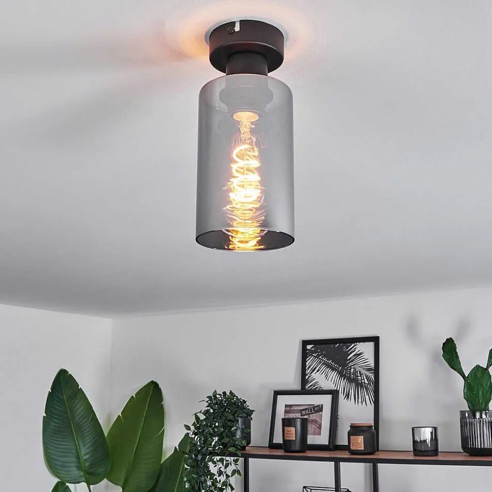 Plafonnier Hunouri Noir, 1 Lumiere