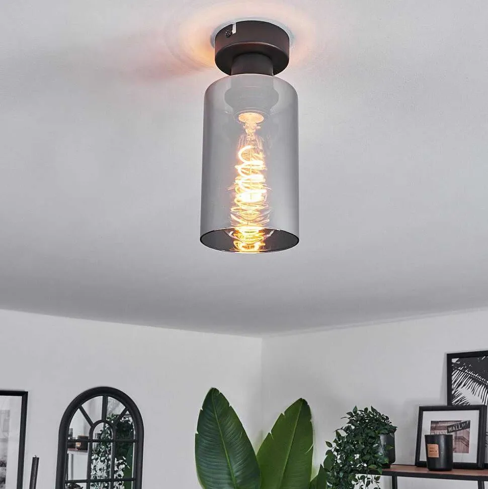 Plafonnier Hunouri Noir, 1 Lumiere