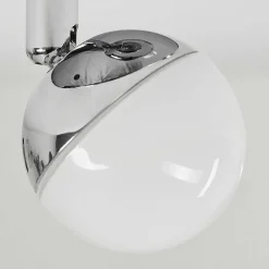 Plafonnier Idual Olivine Led Chrome, 1 Lumiere, Telecommandes, Changeur De Couleurs