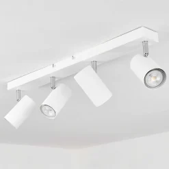 Plafonnier Javel Chrome, Blanc, 4 Lumieres