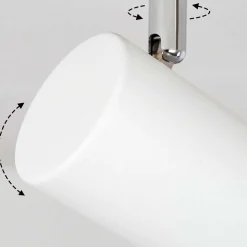 Plafonnier Javel Chrome, Couleur Bois, 2 Lumieres