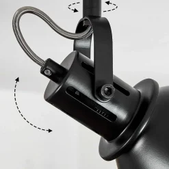 Plafonnier Koppom Noir, 4 Lumieres