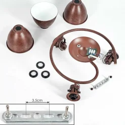 Plafonnier Koppom Rouille, 3 Lumieres