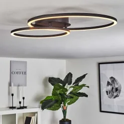 Plafonnier Korca Led Noir, 1 Lumiere