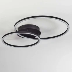 Plafonnier Korca Led Noir, 1 Lumiere