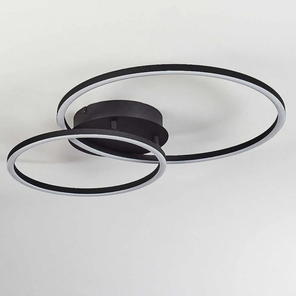 Plafonnier Korca Led Noir, 1 Lumiere