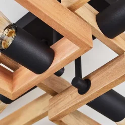 Plafonnier Kouk Ecru, Noir, 4 Lumieres