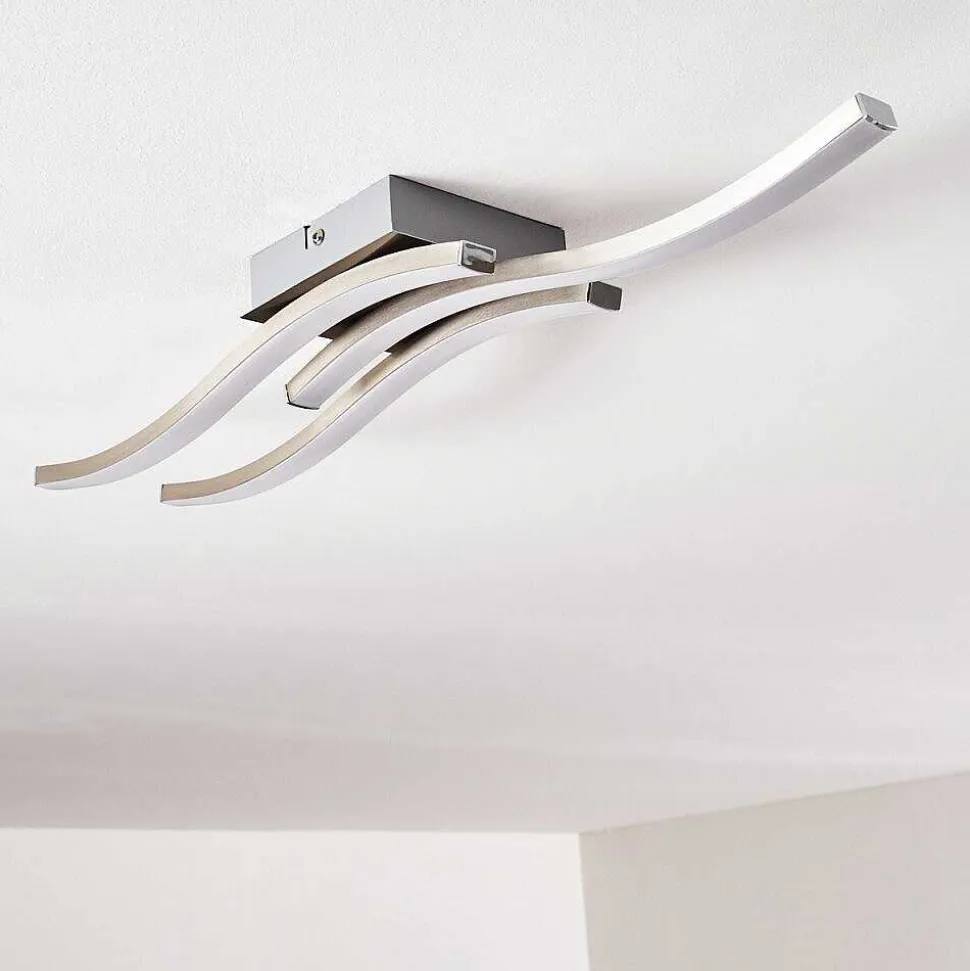 Plafonnier Letala Led Chrome, Nickel Mat, 3 Lumieres