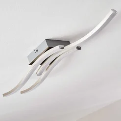 Plafonnier Letala Led Chrome, Nickel Mat, 3 Lumieres