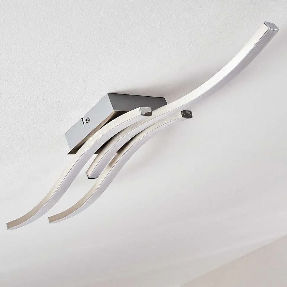 Plafonnier Letala Led Chrome, Nickel Mat, 3 Lumieres