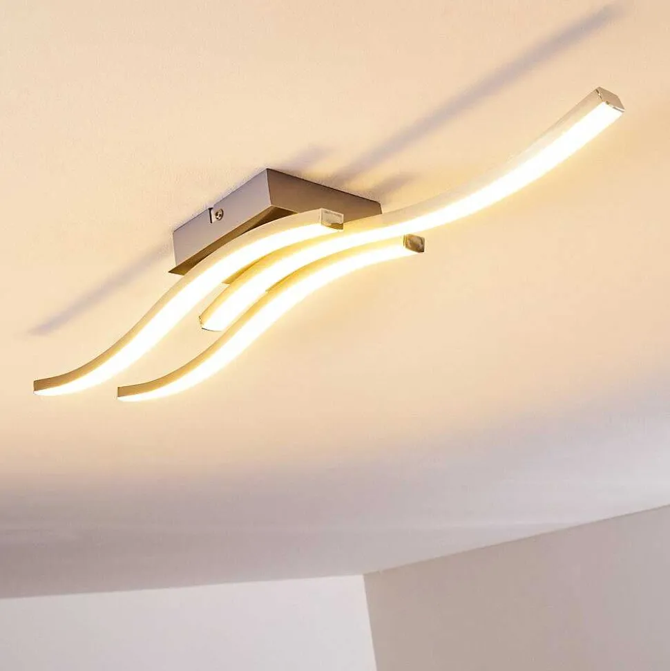 Plafonnier Letala Led Chrome, Nickel Mat, 3 Lumieres