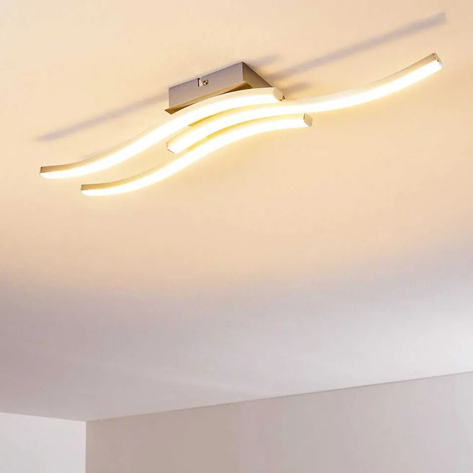 Plafonnier Letala Led Chrome, Nickel Mat, 3 Lumieres