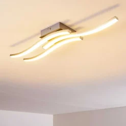 Plafonnier Letala Led Chrome, Nickel Mat, 3 Lumieres