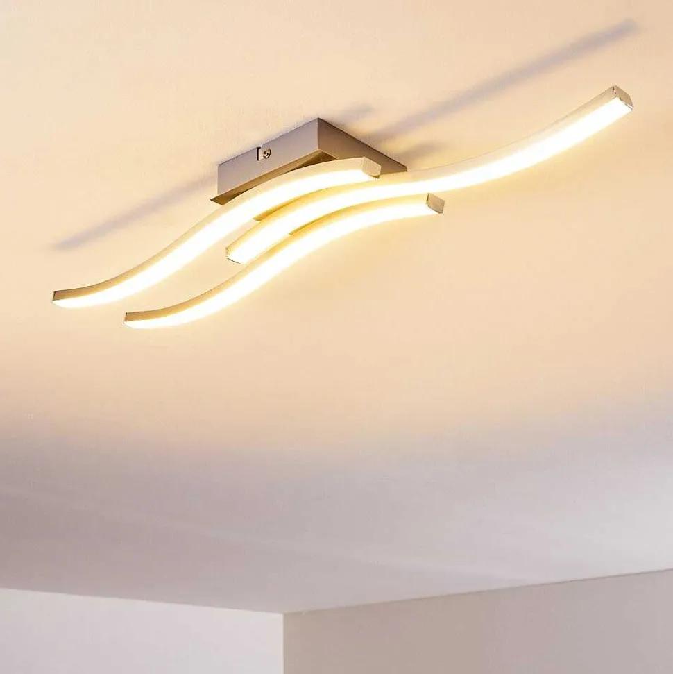 Plafonnier Letala Led Chrome, Nickel Mat, 3 Lumieres