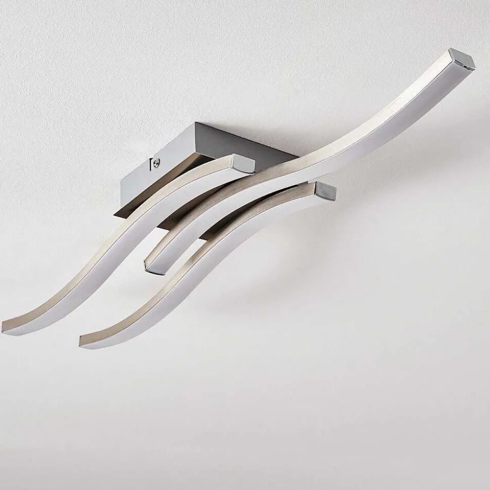 Plafonnier Letala Led Chrome, Nickel Mat, 3 Lumieres