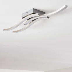 Plafonnier Letala Led Chrome, Nickel Mat, 3 Lumieres