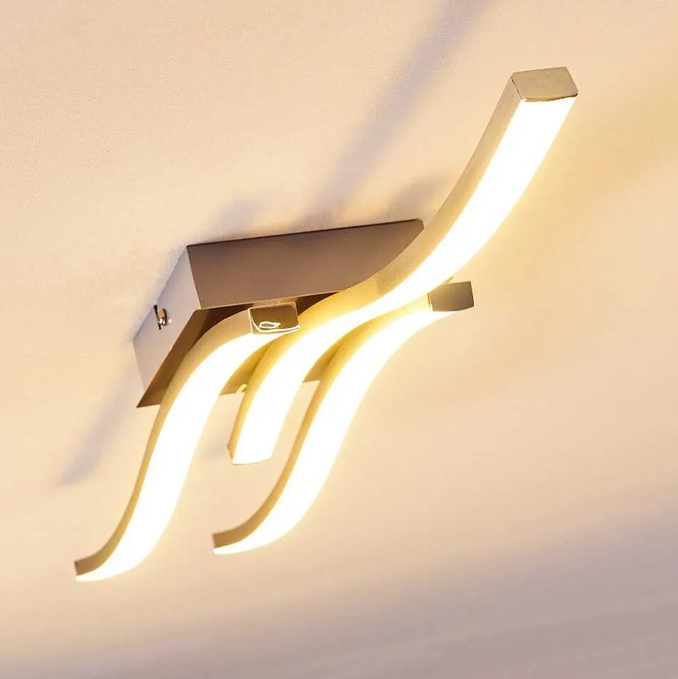 Plafonnier Letala Led Chrome, Nickel Mat, 3 Lumieres