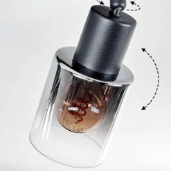 Plafonnier Leteque Noir, 3 Lumieres