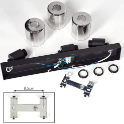 Plafonnier Leteque Noir, 3 Lumieres