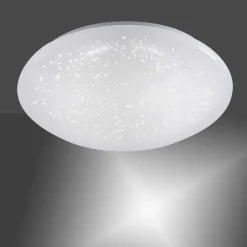 Plafonnier Leuchten Direkt Skyler Led Blanc, 1 Lumiere, Detecteur De Mouvement