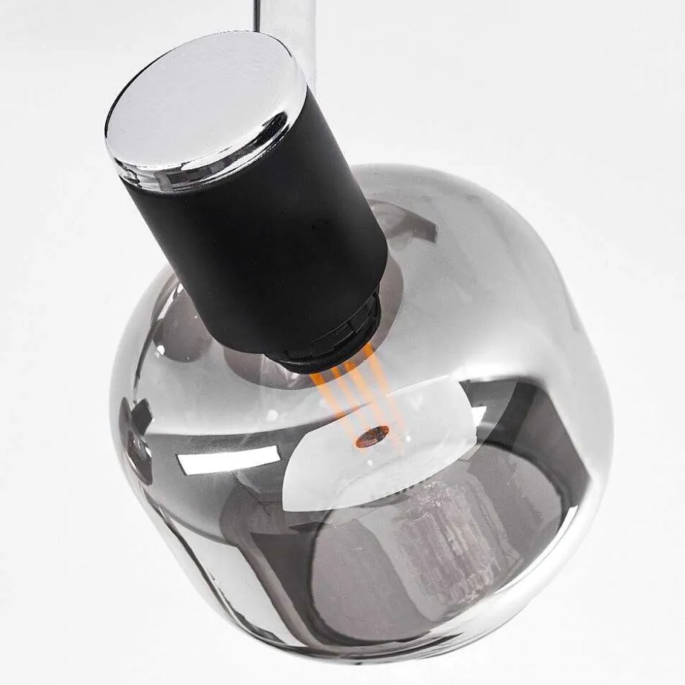 Plafonnier Lexington Chrome, Noir, 4 Lumieres