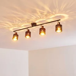 Plafonnier Liared Noir, 4 Lumieres