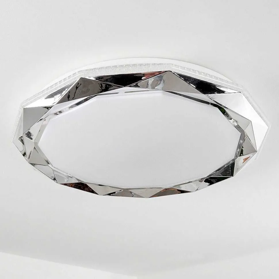 Plafonnier Lisei Led Blanc, 1 Lumiere, Telecommandes, Changeur De Couleurs