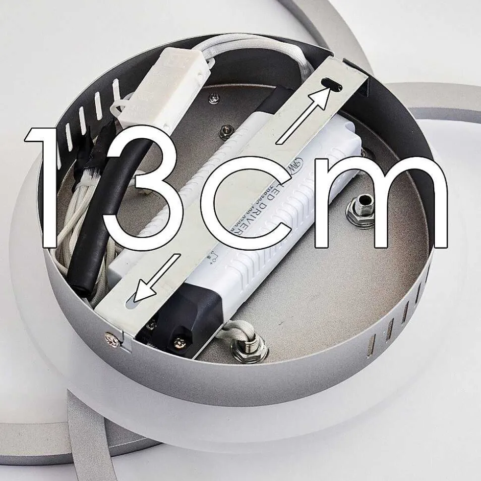 Plafonnier Lithgow Led Argente, 1 Lumiere