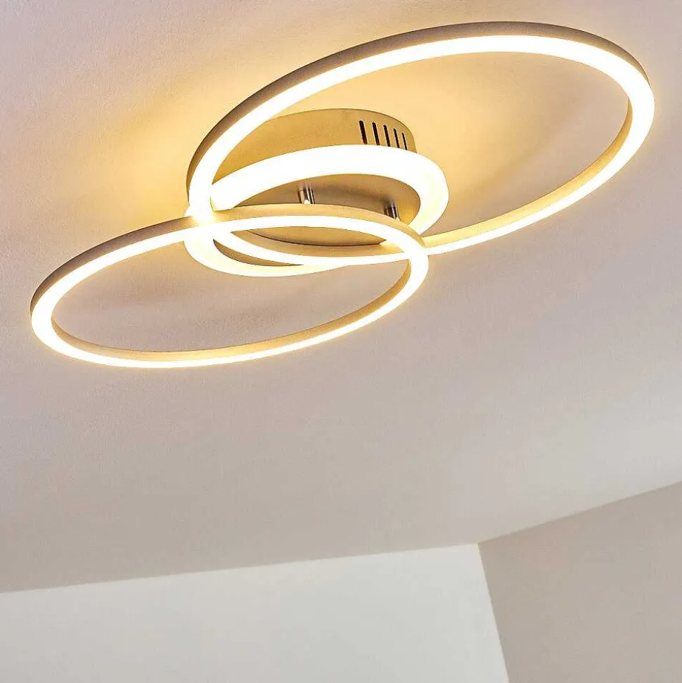 Plafonnier Lithgow Led Argente, 1 Lumiere