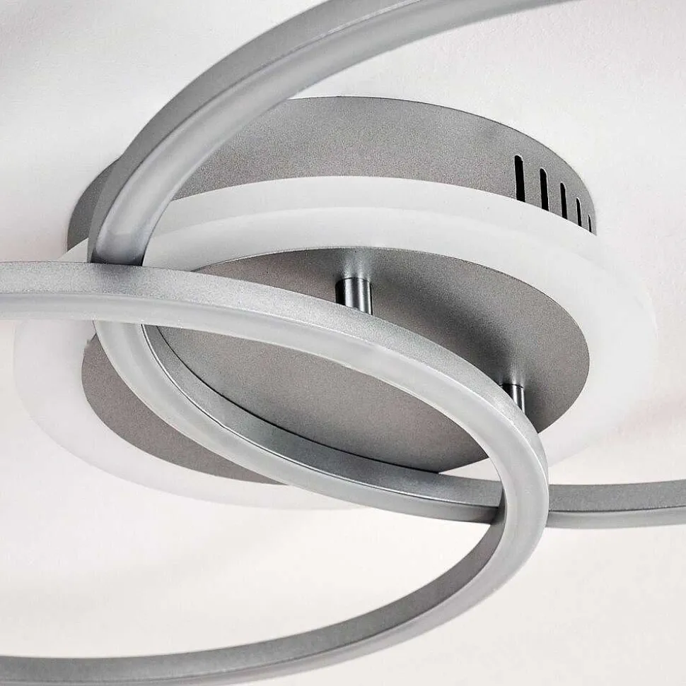 Plafonnier Lithgow Led Argente, 1 Lumiere