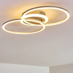 Plafonnier Lithgow Led Argente, 1 Lumiere