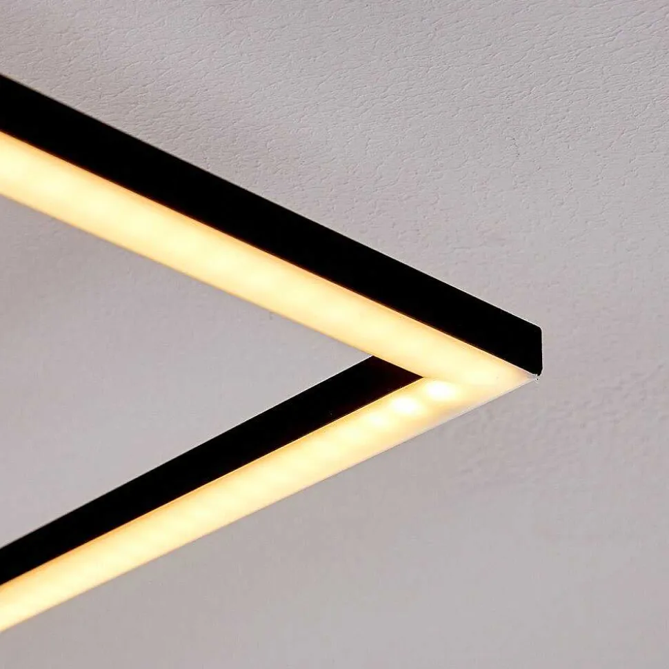 Plafonnier Lithgow Led Noir, 1 Lumiere