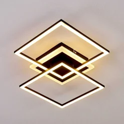 Plafonnier Lithgow Led Noir, 1 Lumiere