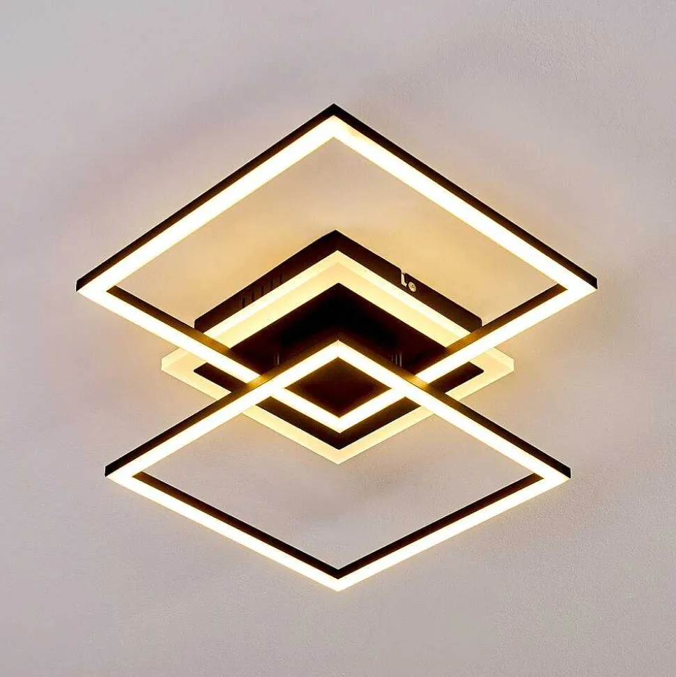 Plafonnier Lithgow Led Noir, 1 Lumiere