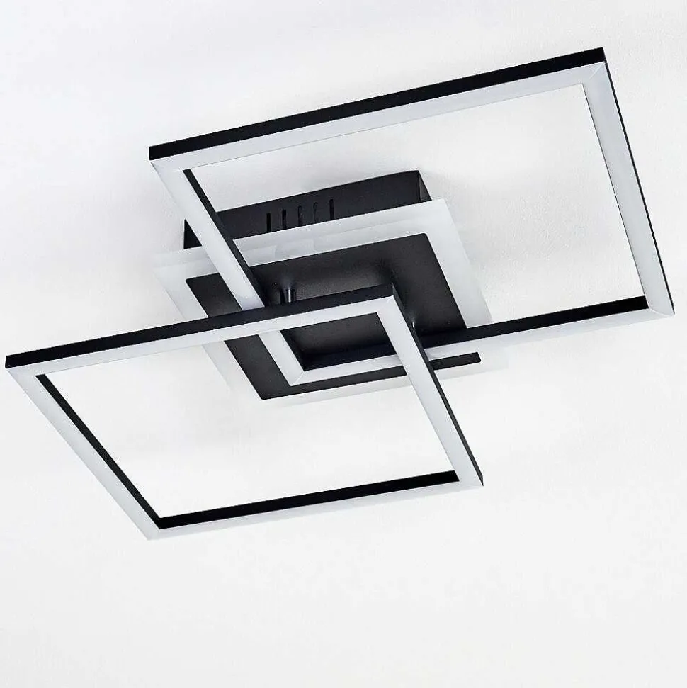 Plafonnier Lithgow Led Noir, 1 Lumiere