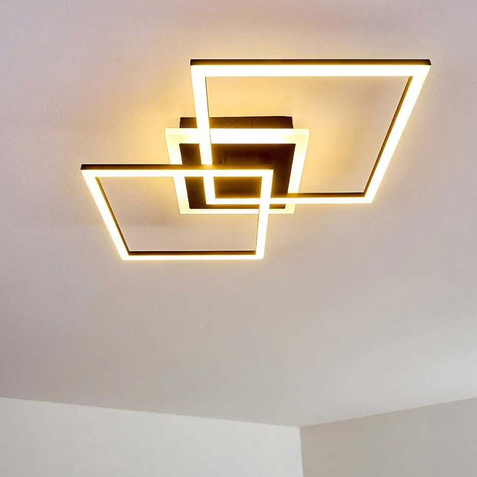 Plafonnier Lithgow Led Noir, 1 Lumiere