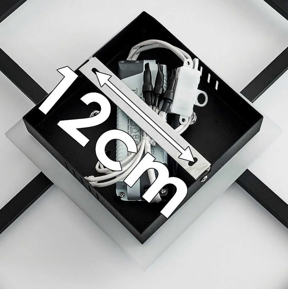 Plafonnier Lithgow Led Noir, 1 Lumiere