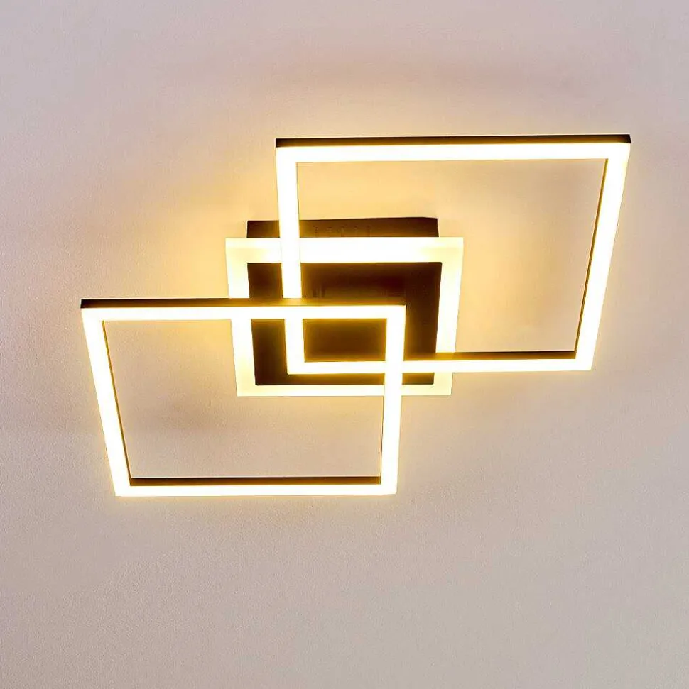 Plafonnier Lithgow Led Noir, 1 Lumiere