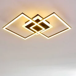 Plafonnier Lithgow Led Noir, 1 Lumiere