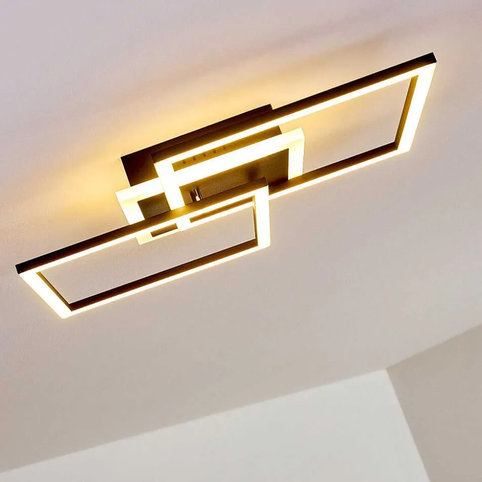 Plafonnier Lithgow Led Noir, 1 Lumiere