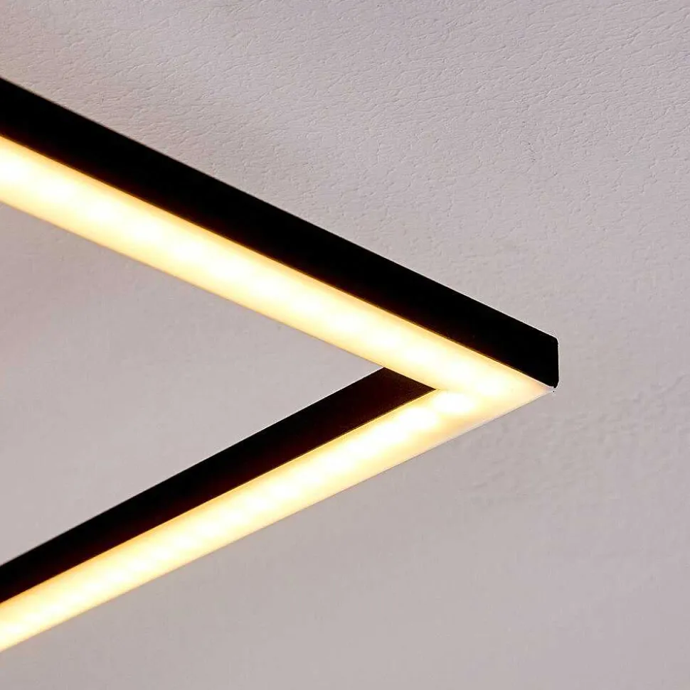 Plafonnier Lithgow Led Noir, 1 Lumiere